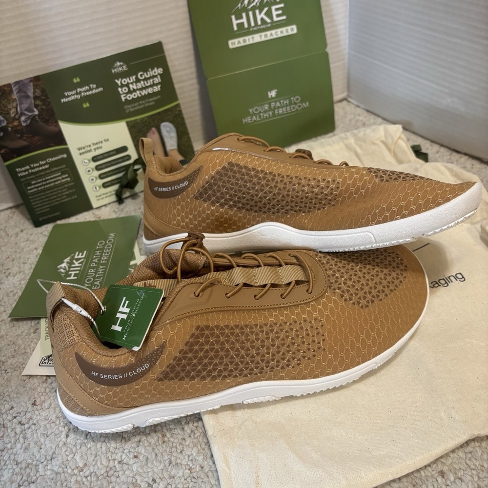 Hike Footwear Series II Cloud Ergonomic Brown Barefoot Shoes Men 9.5 Wm 11.5 New